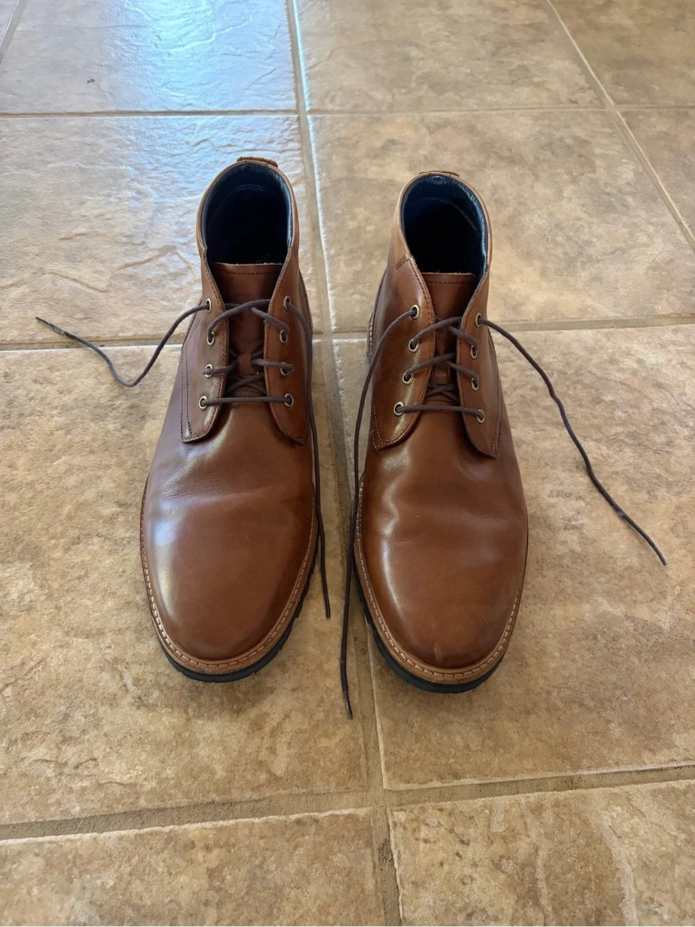 Cole Haan Men's Raymond Grand Brown Leather Chukka Boots, SZ 11.5, Like New